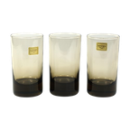 3 Vintage Glazen Luminarc Rookglas thumbnail 1