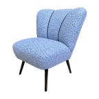 Blue Wool Cocktail Chair 1960S thumbnail 1