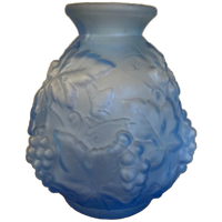 Art Deco 1930 Vaas Etaleune Paris Blauw Frans
