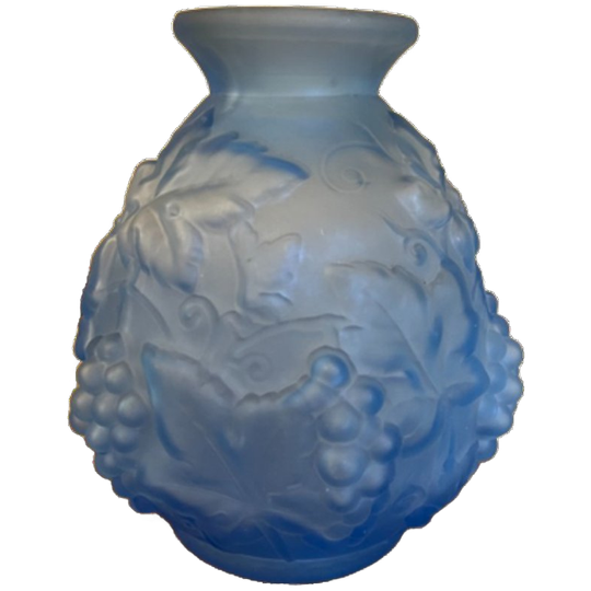 Art Deco 1930 Vaas Etaleune Paris Blauw Frans 1