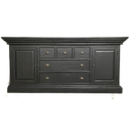 Oude Kast, Ladekast, Toonbank, Dressoir, Winkelkast. Zwart thumbnail 1