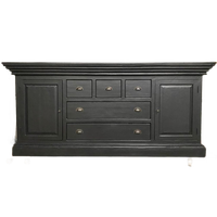 Oude Kast, Ladekast, Toonbank, Dressoir, Winkelkast. Zwart