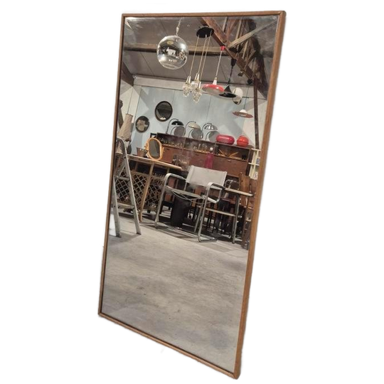 Deense Vintage Mid Century Teak Spiegel Japandi 1