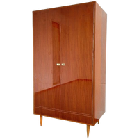 Vintage Tweedeurs Deens Design Kledingkast Hoogglans 1960’s