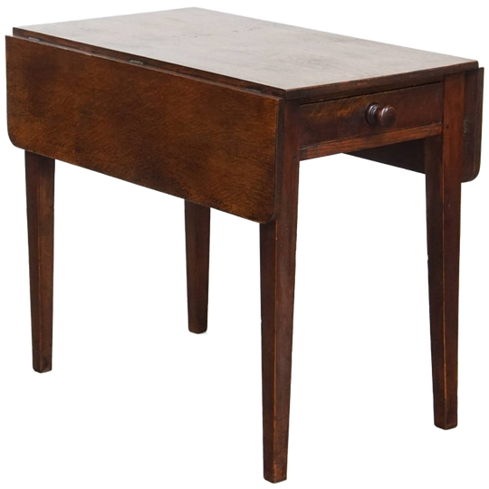 Leuke En Praktische Engelse Antieke Pembroke/ Side Table/ Eettafeltje Van Eikenhouten 1