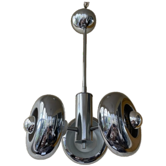 Lamp Jaren 70 Space Age Spoetnik Verchroomd Frans 1