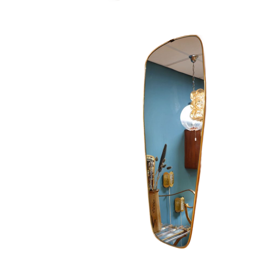 Vintage Spiegel Wandspiegel Mirror Messing 1