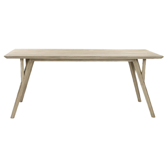 Hopper - Eettafel Acacia - Acacia Hout - L 190 X  W 90 X H 76 Cm - Ijsgrijs 1