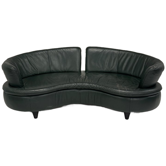 Half Ronde Bank Leer 1