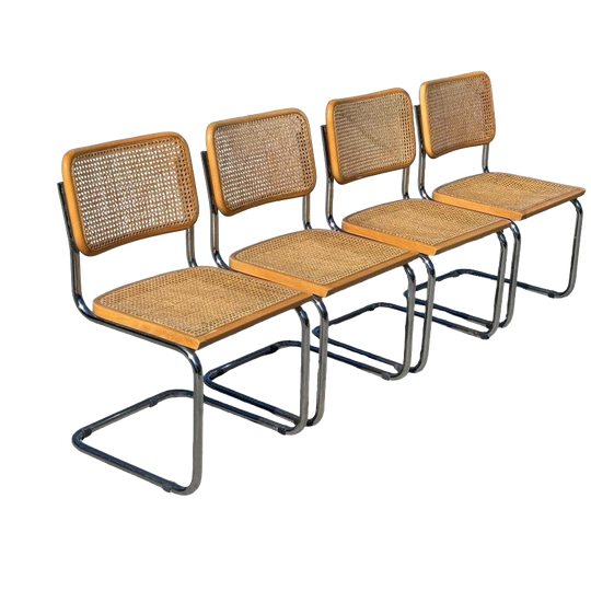 Set Van 4 Cesca Stoelen B32 Made In Italy Design 1