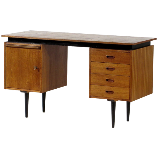 Vintage Mid Century Bureau In Teak, 1960S 1