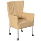 Frontseat Vergaderstoel, Creme, Verrijdbaar Onderstel thumbnail 1