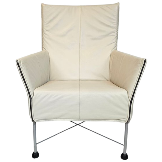 Montis - Ontwerp Gerard Van Den Berg - Model Chaplin - Leer - Creme/wit - 1