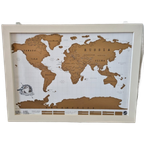 Wereldkaart Scratch Map Deluxe Of The World Poster Met Lijst thumbnail 1