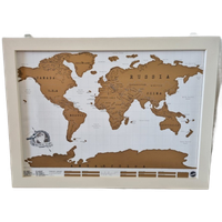 Wereldkaart Scratch Map Deluxe Of The World Poster Met Lijst