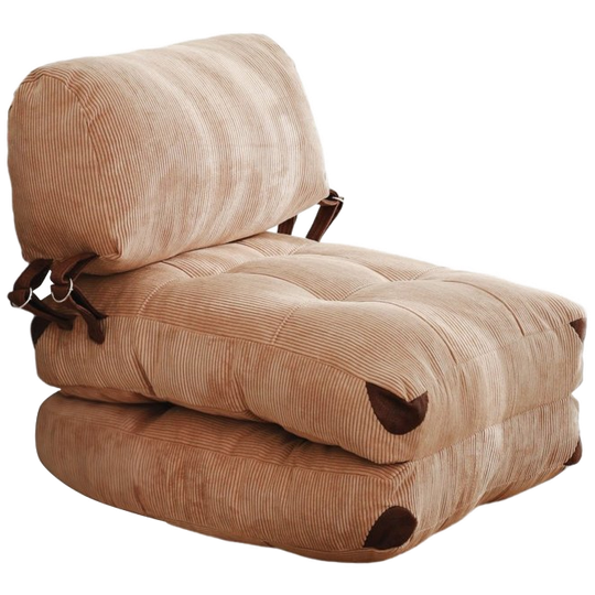 Evila Originals | Fold Kadife Fauteuil/slaapbank 1-zits Camel 1