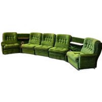 Super Gave Groen Fluwelen Vintage Elemenentenbank