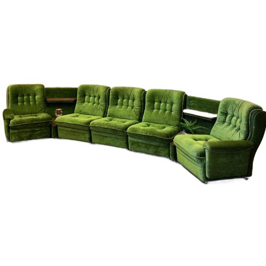 Super Gave Groen Fluwelen Vintage Elemenentenbank 1