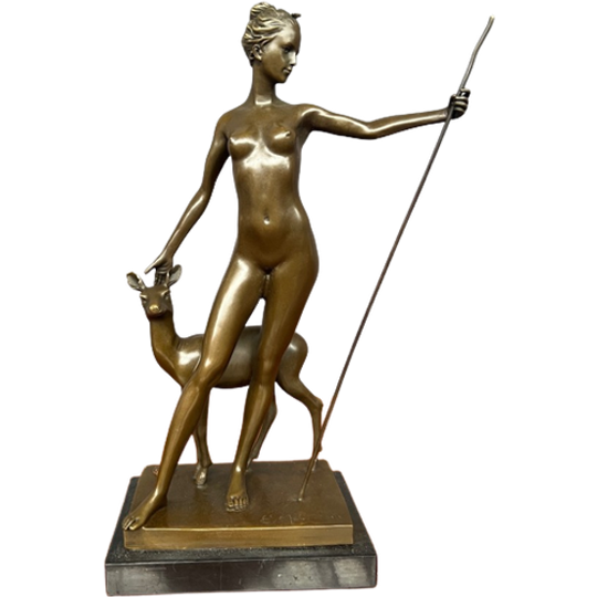 Bronzen Beeld "diana De Jager". 1