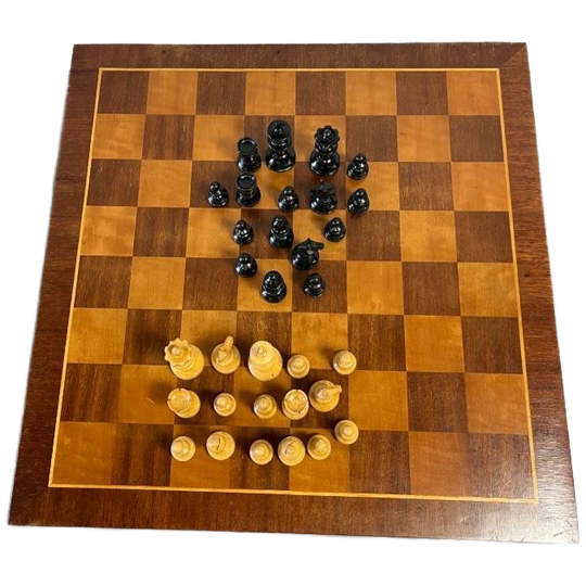Vintage Houten Schaakbord In Padoek Hout 1
