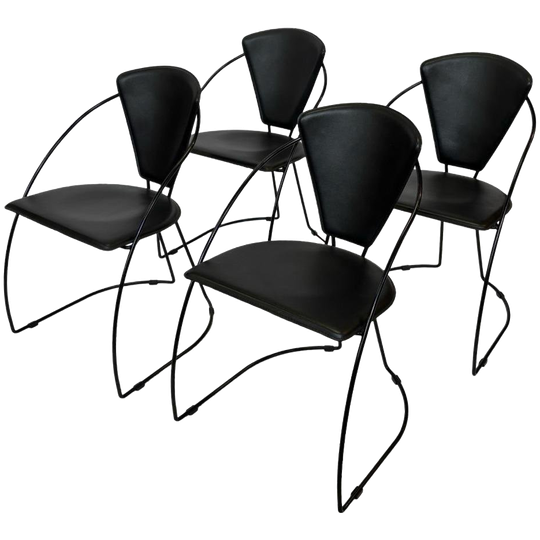 Vintage Arrben Linda Eetkamerstoelen Set Van Vier Jaren 80 1