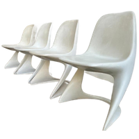 Set Van 4 Vintage Space Age Stoelen Casala