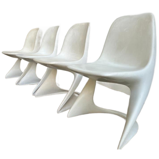 Set Van 4 Vintage Space Age Stoelen Casala 1