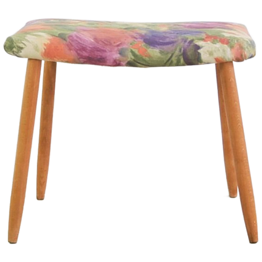 Voetenbankje Gekleurde Bloemen 1
