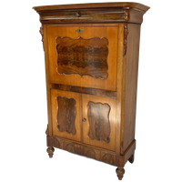 Antieke Biedermeier Secretaire Ladekast Klepkast