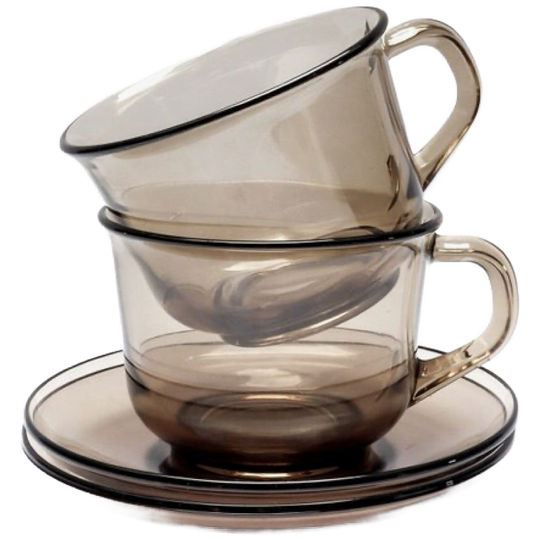 Set Frans Vintage Arcoroc Kop En Schotel 6 Stuks 1