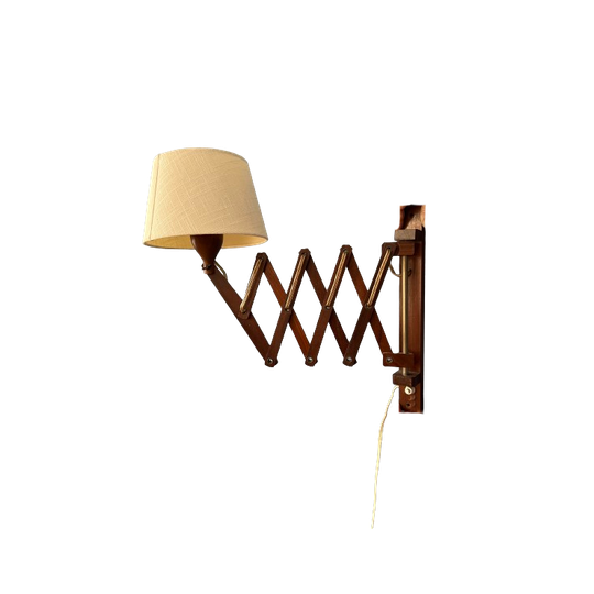 Teak Wood Deense Stijl Schaarlamp 1