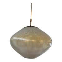 Opaline Hanglamp Met Messing Armatuur