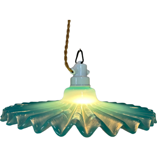 Vintage Kraaglamp – Glas En Porselein 1