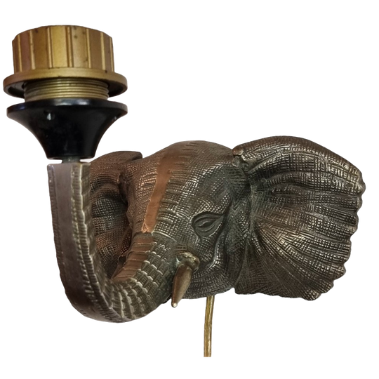 Olifanten Wandlamp Massief Messing 1
