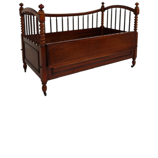 Zeldzaam Biedermeier Mahoniehouten Dagbed / Kinderbed – Circa 1820 1