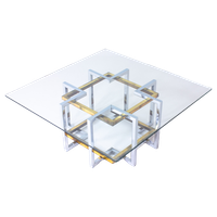 Brass & Chrome Geometrical Coffee Table