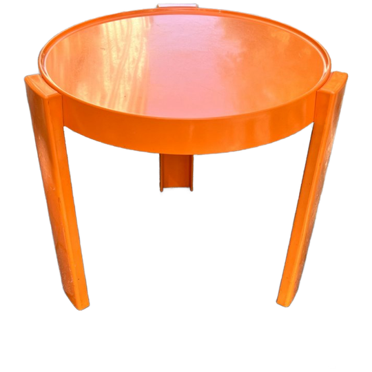 Vintage Ronde Bijzettafel, Italië 1970's 1