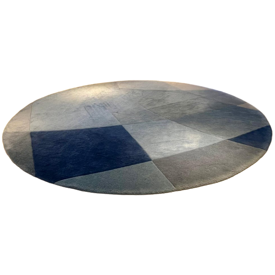 Vloerkleed Claire Gaudion, Rond, Blauw/groen, Diameter 200cm 1