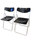 Vintage Klapstoel IKEA Chroom Zwart Niels Gammelgaard thumbnail 1