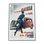 Vintage Poster In Lijst 50X70Cm - Fiat La Nuova Balilla Per Tutti thumbnail 1