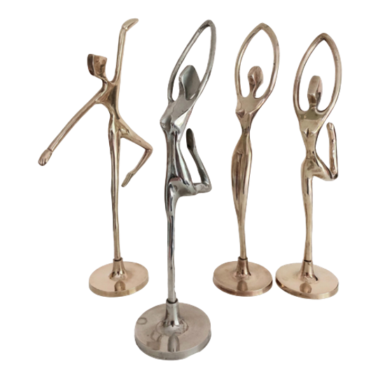 Ballerina Beeld Zilverkleurig Metaal 1