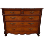 Vintage Frans Dressoir Commode Ladekast Badkamerkast Met Marmer Blad 501 thumbnail 1