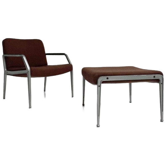 Zeldzame Fauteuil Met Voetenbank Toegeschreven Aan Gispen 1