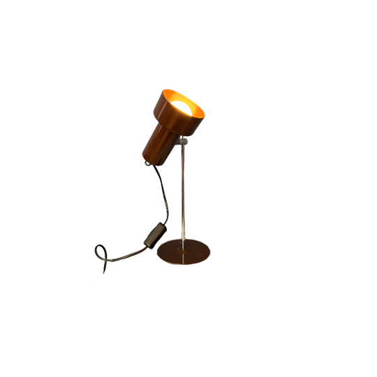 Vintage Bruine Verstelbare Ruimtetijdperk Bureaulamp 1