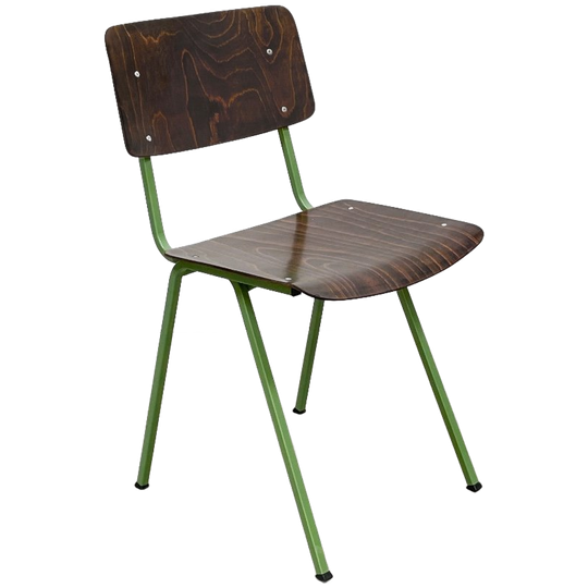 Vintage Marko Stoelen, Groen Opnieuw Gepoedercoat Frame. 1
