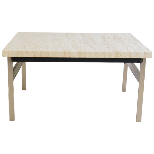 Travertin Salontafel Metalen Onderstel 1