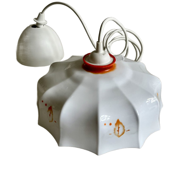 Art Deco Lampenkap Met Oranje Decoratie 1