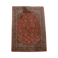 Oudroze, Rood En Blauw Oosters Vloerkleed Met Mooi Motief 285x202cm