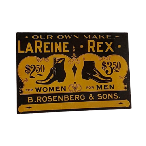 Dubbelzijdig Antiek Usa Tin Sign Van Lareine Rex Shoes.