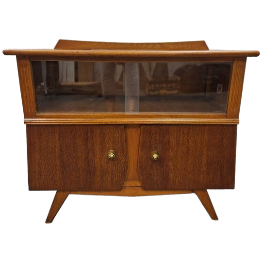 Vintage Theekastje Jaren 50 Vitrinekastje Vitrine Kastje 1